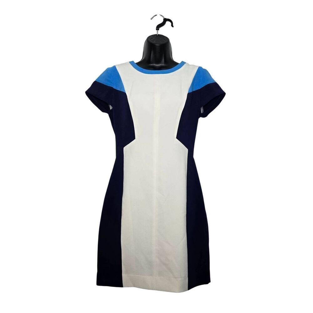 Club Monaco Women's Size 2 Blue Navy Cream Colorblock Dress